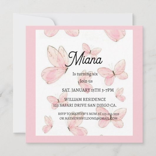 Birthday invitations einladung (Vorderseite)