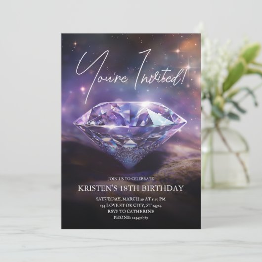 Birthday Invite Einladung (Stehend Vorderseite)