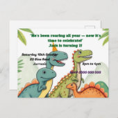 Birthday Invite Postkarte (Vorne/Hinten)