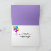 Birthday Iris Basket Karte (Innenseite)