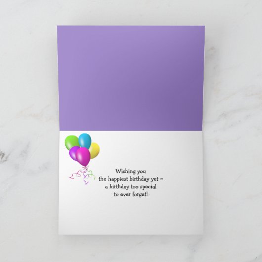 Birthday Iris Basket Karte (Innenseite)