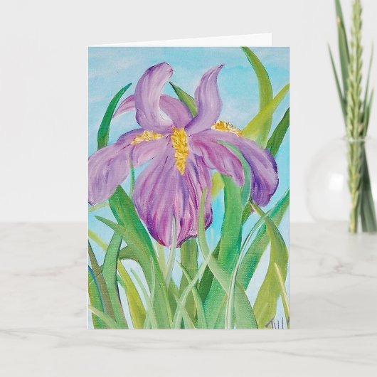 Birthday Iris Karte (Vorderseite)