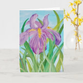 Birthday Iris Karte (Gelbe Blume)
