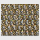 Birthday Irish Wolfhound Dog With Party Hat Geschenkpapier (Flach)