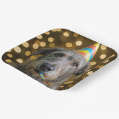 Birthday Irish Wolfhound Dog With Party Hat Pappteller (Gewinkelt)