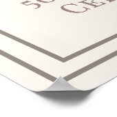 Birthday ivory taupe monogrammed elegant welcome poster (Ecke)