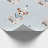Birthday Jack Russell Dog Party Hat Geschenkpapier (Ecke)