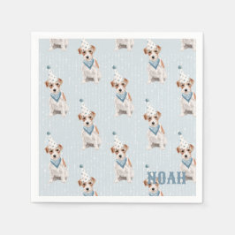Birthday Jack Russell Dog Party Hat Personal Serviette