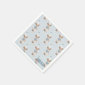 Birthday Jack Russell Dog Party Hat Personal Serviette (Ecke)