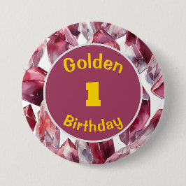 Birthday Januar Birthstone Custom Button