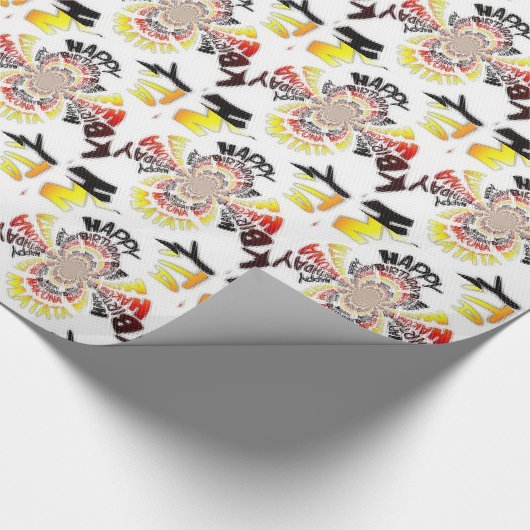 Birthday Kaleidoskop Art Print Geschenkpapier (Ecke)