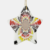 Birthday Kaleidoskop Art Print Keramik Ornament (Rechts)