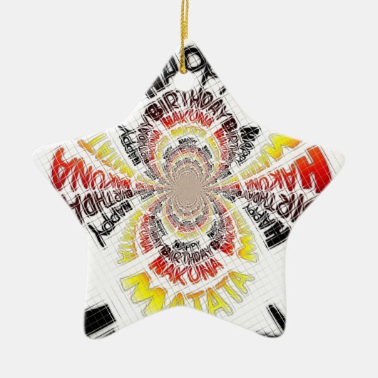 Birthday Kaleidoskop Art Print Keramik Ornament (Vorne)