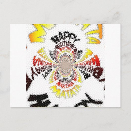 Birthday Kaleidoskop Art Print Postkarte (Vorderseite)
