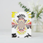 Birthday Kaleidoskop Art Print Postkarte (Stehend Vorderseite)