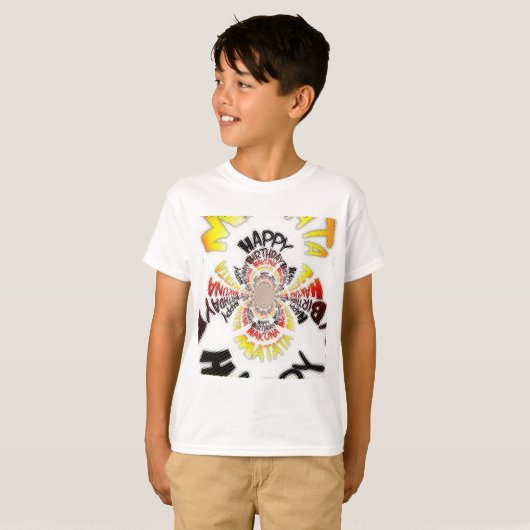 Birthday Kaleidoskop Art Print T-Shirt (Vorne ganz)