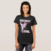 Birthday Karate Unicorn Girl T-Shirt (Vorne ganz)
