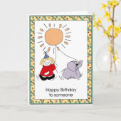 BIRTHDAY-Karte Karte (Gelbe Blume)