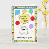 BIRTHDAY-Karte Karte (Gelbe Blume)