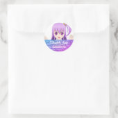 Birthday kawaii anime japanese Stil danke Runder Aufkleber (Tasche)