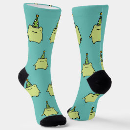 Birthday Kawaii Green Frog - Niedliches Party Must Socken