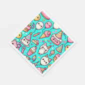 Birthday Kawaii Pattern Serviette (Ecke)