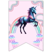 Birthday Kawaii Regenbogen Einhorn Galaxie Party Wimpelkette (Erste Fahne)