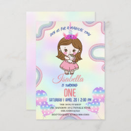 Birthday Kawaii Regenbogen Einhorn Party für Mädch Dankeskarte