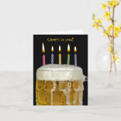 Birthday Kerzen in Bier Karte (Gelbe Blume)