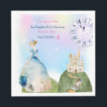 Birthday Kids Paper Napkin Serviette<br><div class="desc">Es war einmal eine Zeit,  als sich die kleine Prinzessin drehte...  Geburtstagslinie,  die bearbeitet werden kann. Einladungen und andere Geburtstagsgeschenke..Alles Gute zum Geburtstag!</div>