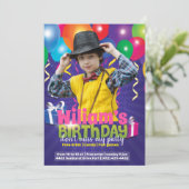 Birthday Kids Party Flyer Einladung (Stehend Vorderseite)