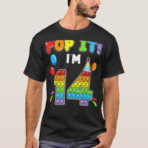 Birthday Kids Pop It I am 14 Years old 14th Birthd T-Shirt