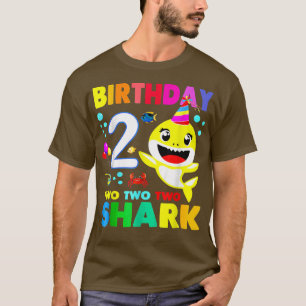 Birthday Kids Shark2 Jahre Alte 2. Familie T-Shirt