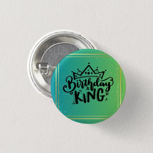 Birthday King Button (Vorne & Hinten)