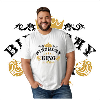 Birthday King Classic Typografie Tri-Blend Shirt