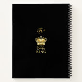 Birthday King Gold Crown Royal Monogram Luxe Notizblock (Rückseite)