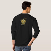 Birthday King Gold Crown Royal Monogram Luxe T-Shirt (Schwarz voll)