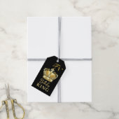 Birthday King Gold Crown Royal Monogram Luxury Geschenkanhänger (Mit Garn)