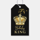 Birthday King Gold Crown Royal Monogram Luxury Geschenkanhänger (Rückseite)
