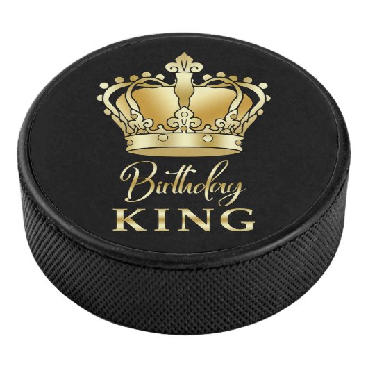 Birthday King Gold Crown Royal Queen Luxury Eishockey Puck (3/4)