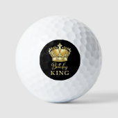 Birthday King Gold Crown Royal Queen Luxury Golfball (Vorderseite)