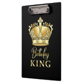 Birthday King Gold Crown Royal Queen Luxury Klemmbrett (Links)