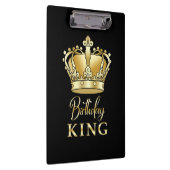 Birthday King Gold Crown Royal Queen Luxury Klemmbrett (Rechts)