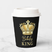 Birthday King Gold Crown Royal Queen Luxury Pappbecher (Rückseite)