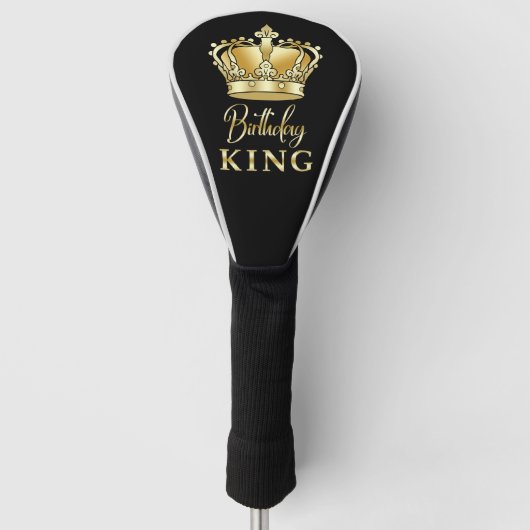 Birthday King Gold Crown Royal Queen Luxury Pickle Golf Headcover (Vorderseite)