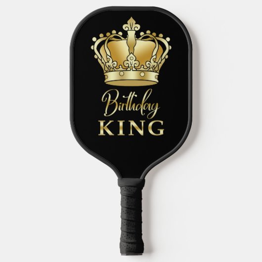 Birthday King Gold Crown Royal Queen Luxury Pickleball Schläger (Vorderseite)