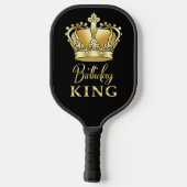 Birthday King Gold Crown Royal Queen Luxury Pickleball Schläger (Rückseite)