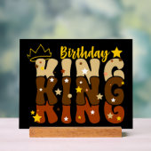 Birthday King Groovy Typo Acrylschild (Neutral)