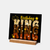 Birthday King Groovy Typo Acrylschild (Winkel)