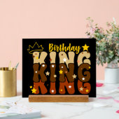 Birthday King Groovy Typo Acrylschild (Hochzeit)